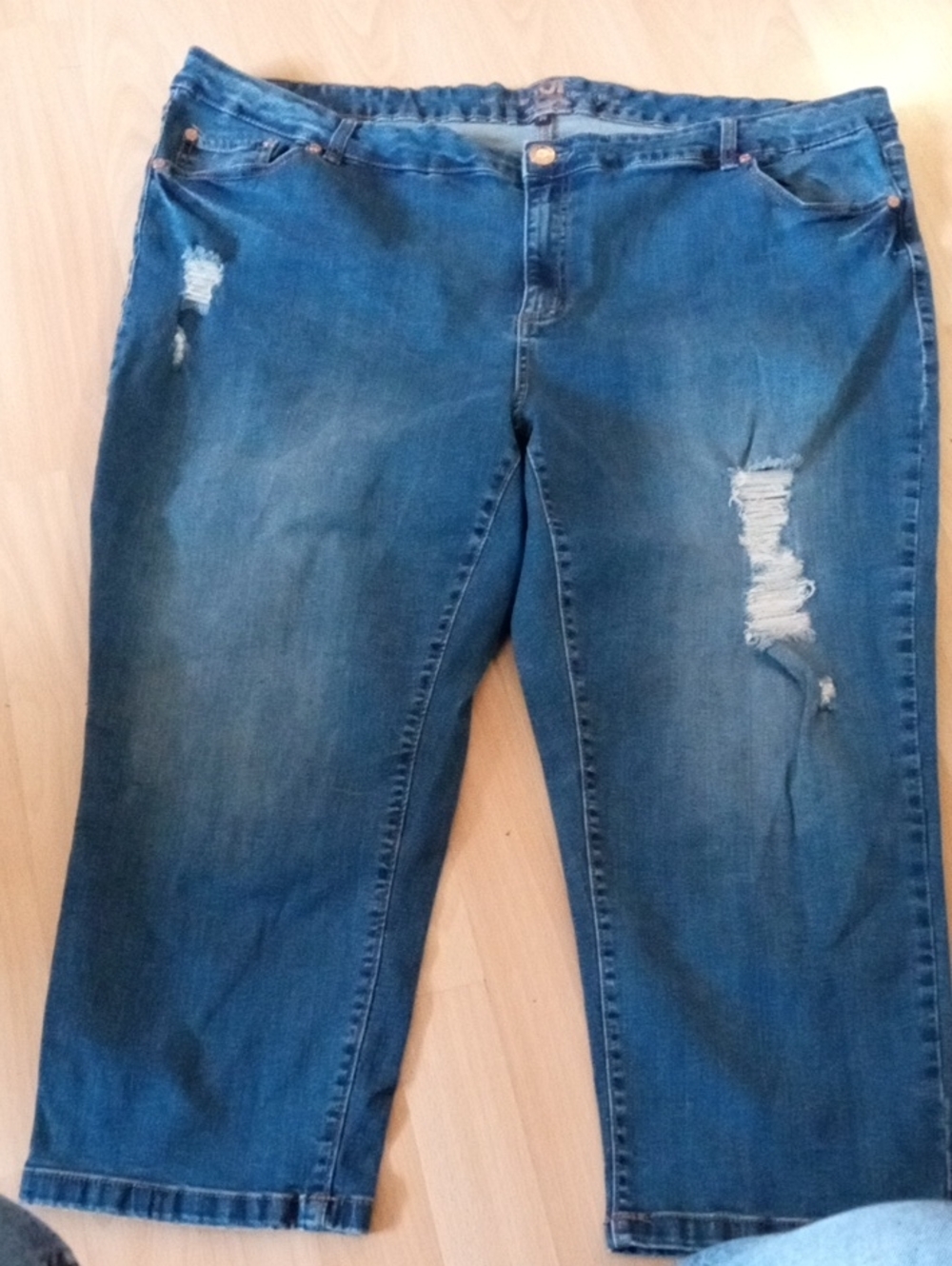 💲1⃣▶ ▶Love & Legend Distressed Blue Cropped Jeans
